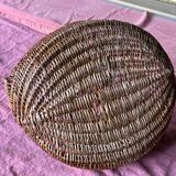 Vintage oval wicker basket