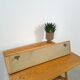 Wall coat rack with brass and leather vintage
