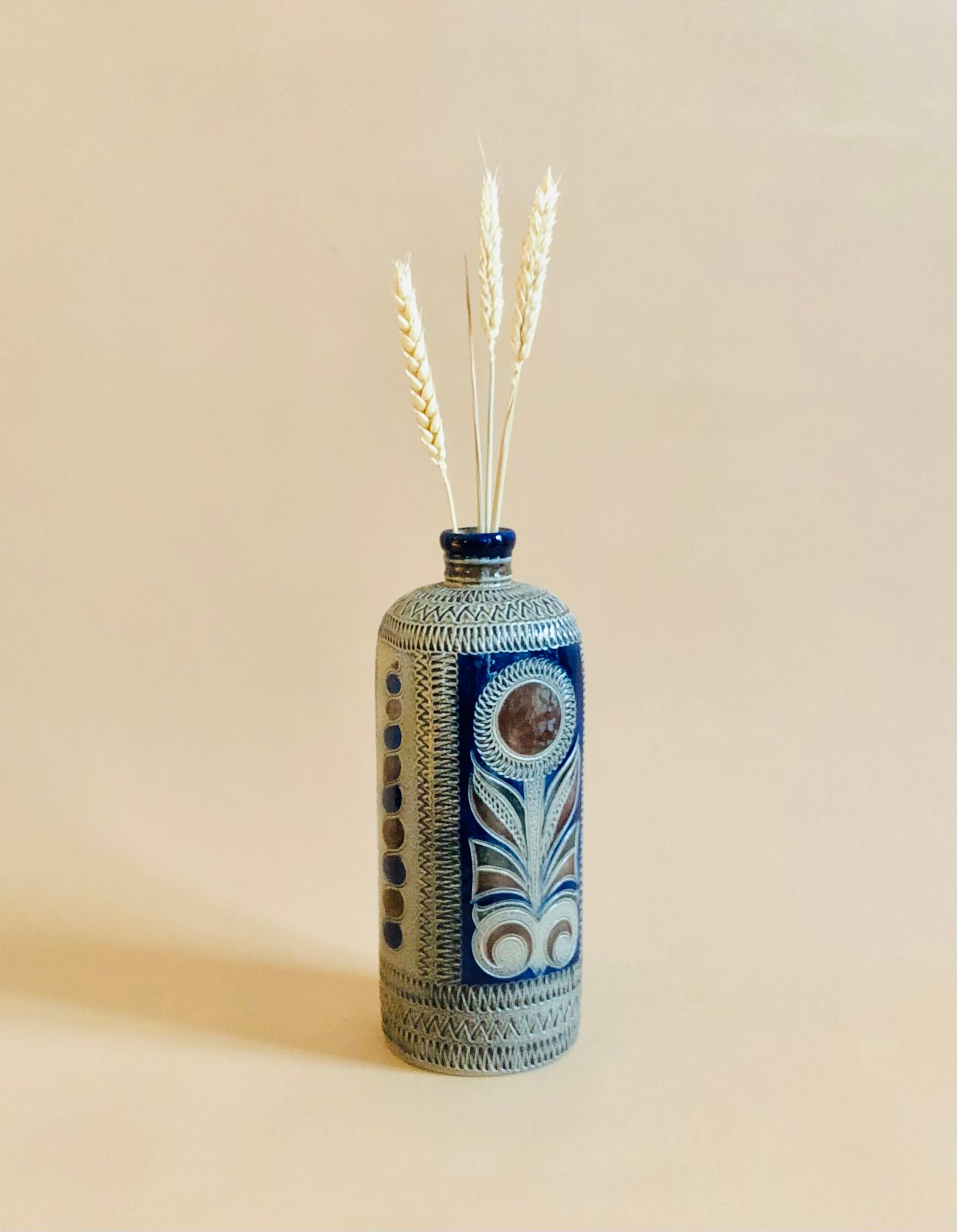 Vintage ceramic soliflore bottle Westerwald, Germany