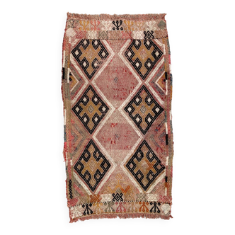 Vintage turc Mini Kilim 98x53 cm laine petit Kelim Runner, shabby Chic