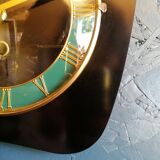 Clock vintage formica silent wall clock "ffr black and green"