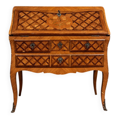 Bureau de pente en marqueterie – Époque Louis XV