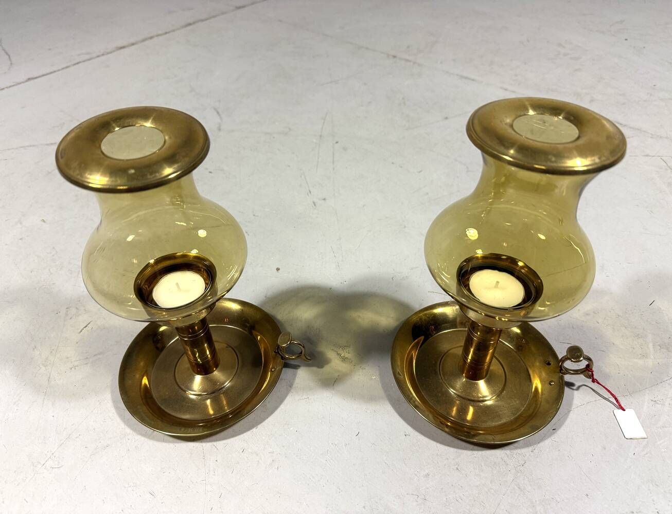Peter Jensen Copenhagen brass candle holders Denmark 1960’s