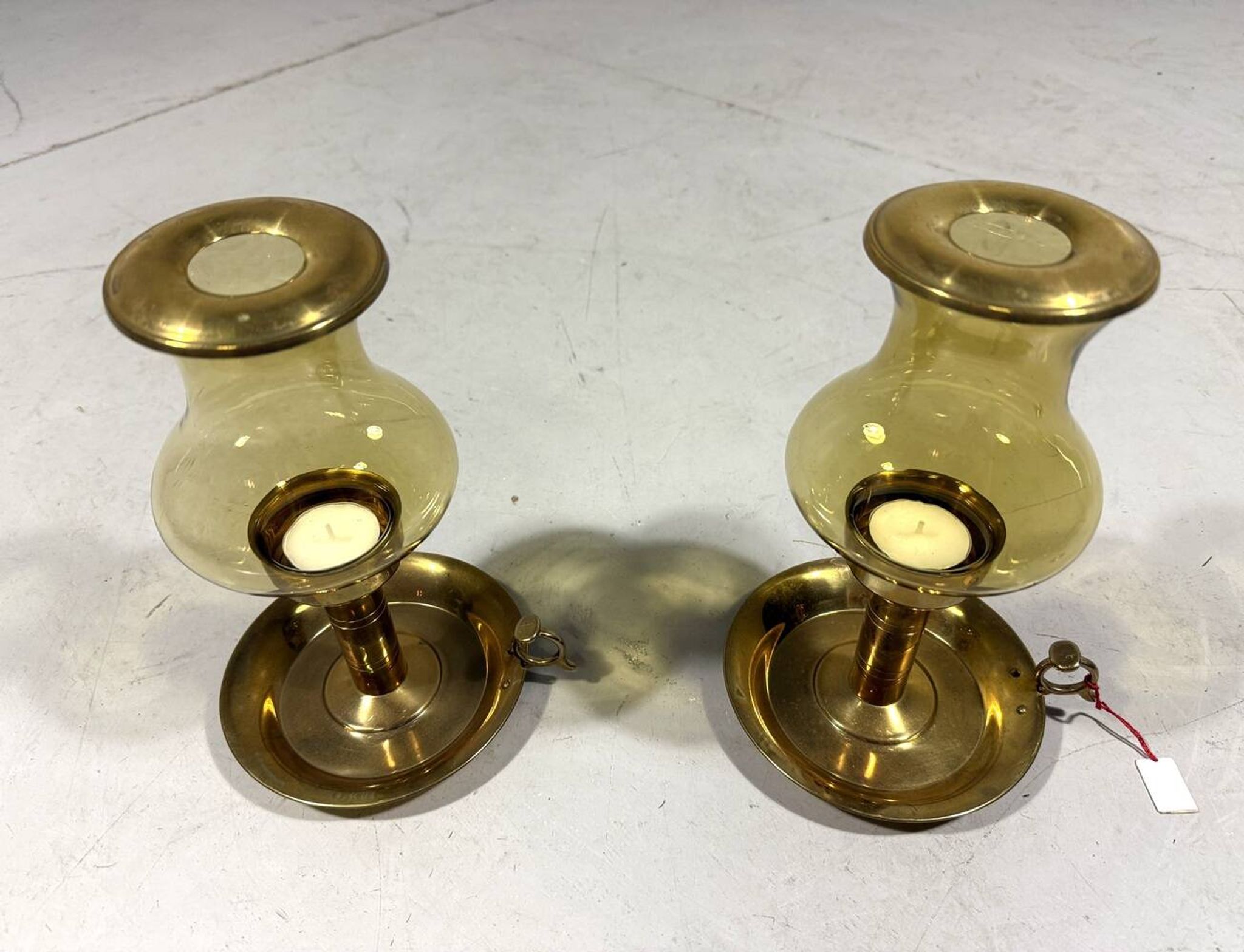 Bougeoirs en laiton Peter Jensen Copenhagen, Danemark, années 1960