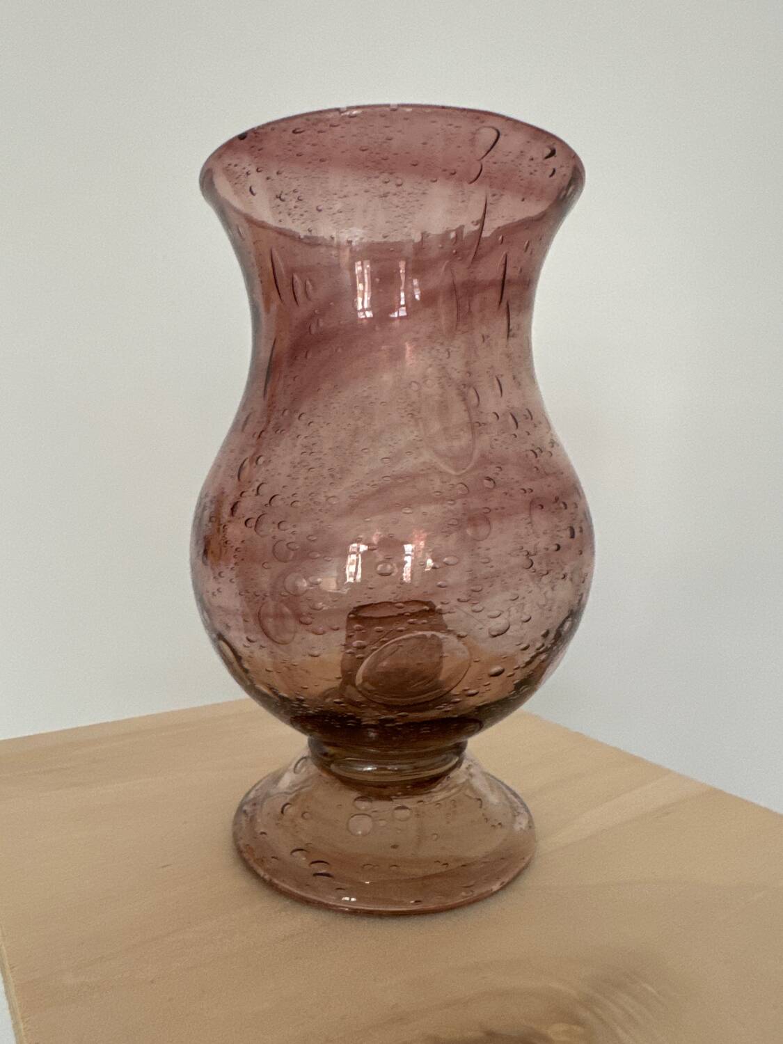 Biot glass tealight candle holder