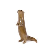 Valérie Courtet, Otter in chamotte and enameled stoneware. Contemporary work