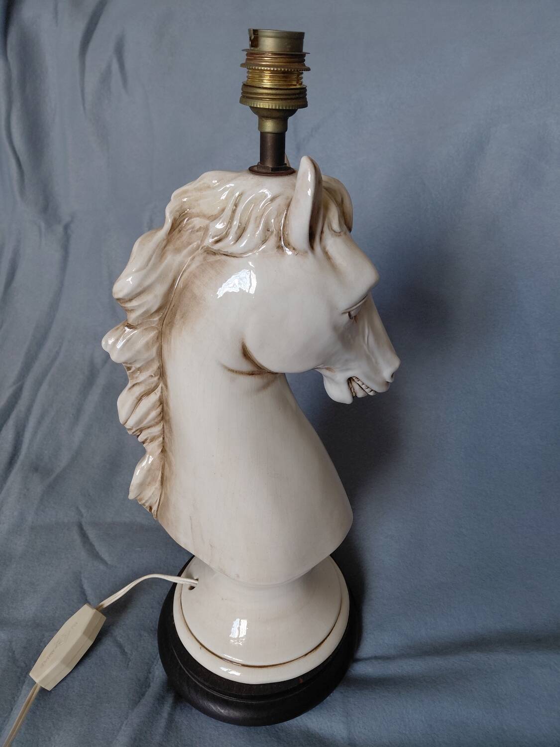 1970s ceramic horse lamp
