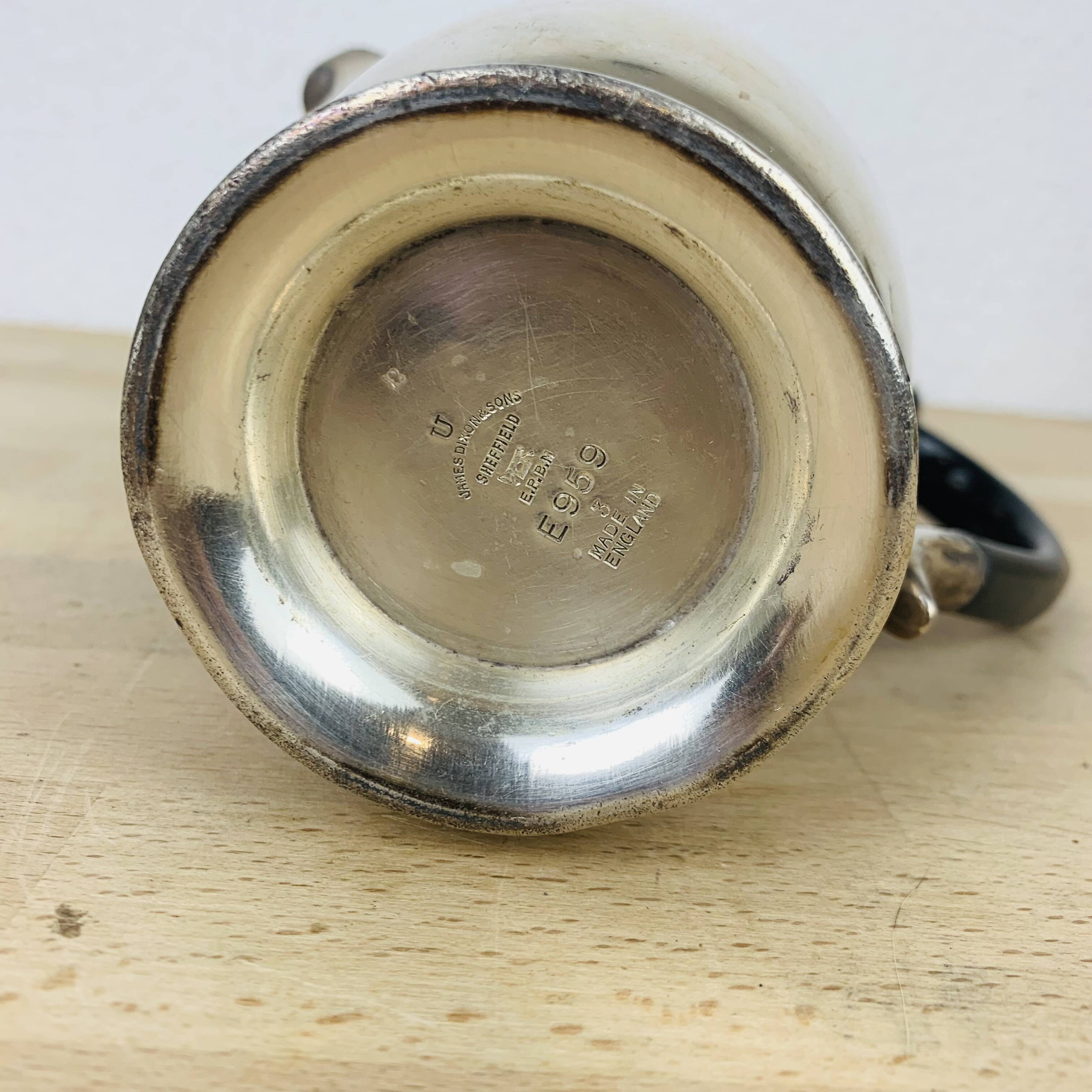 English tea/coffee set by James Dixon & Sons in silver plated metal