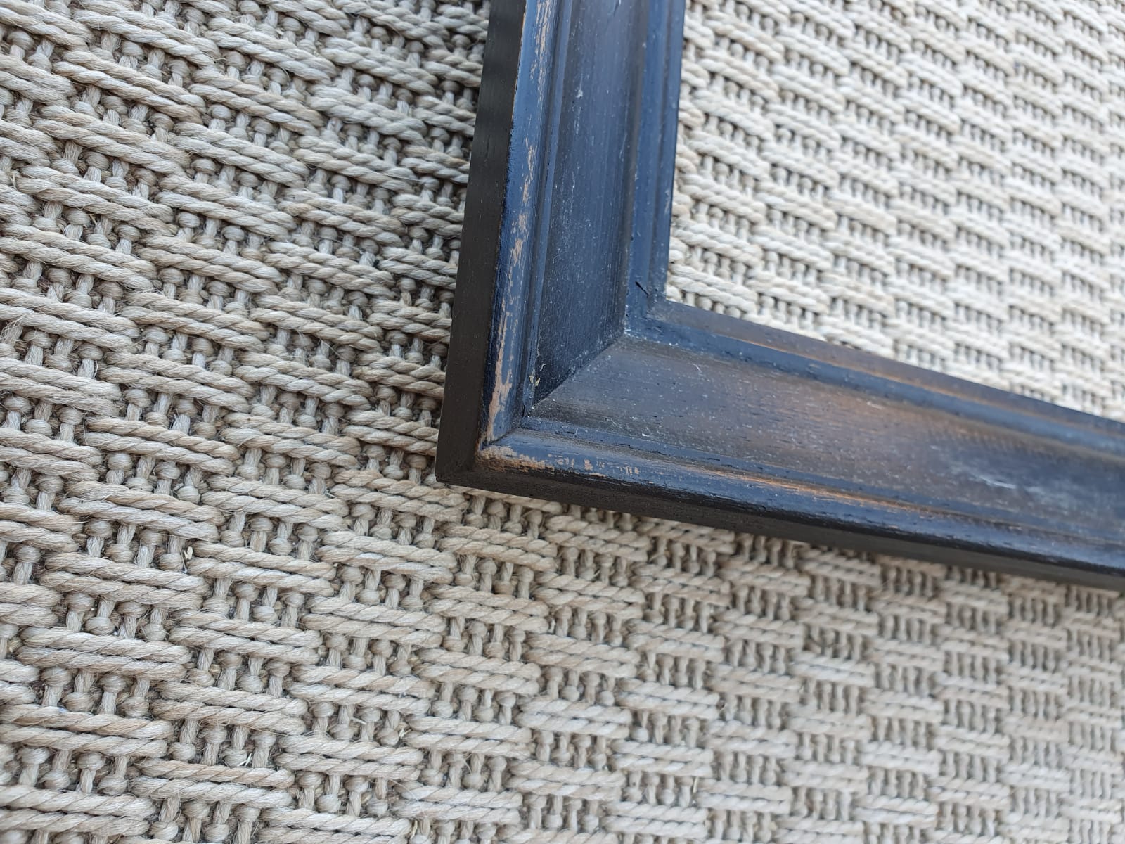 Old black patinated frame