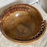 Large vintage ceramic bowl from 1970 in the Vallauris style