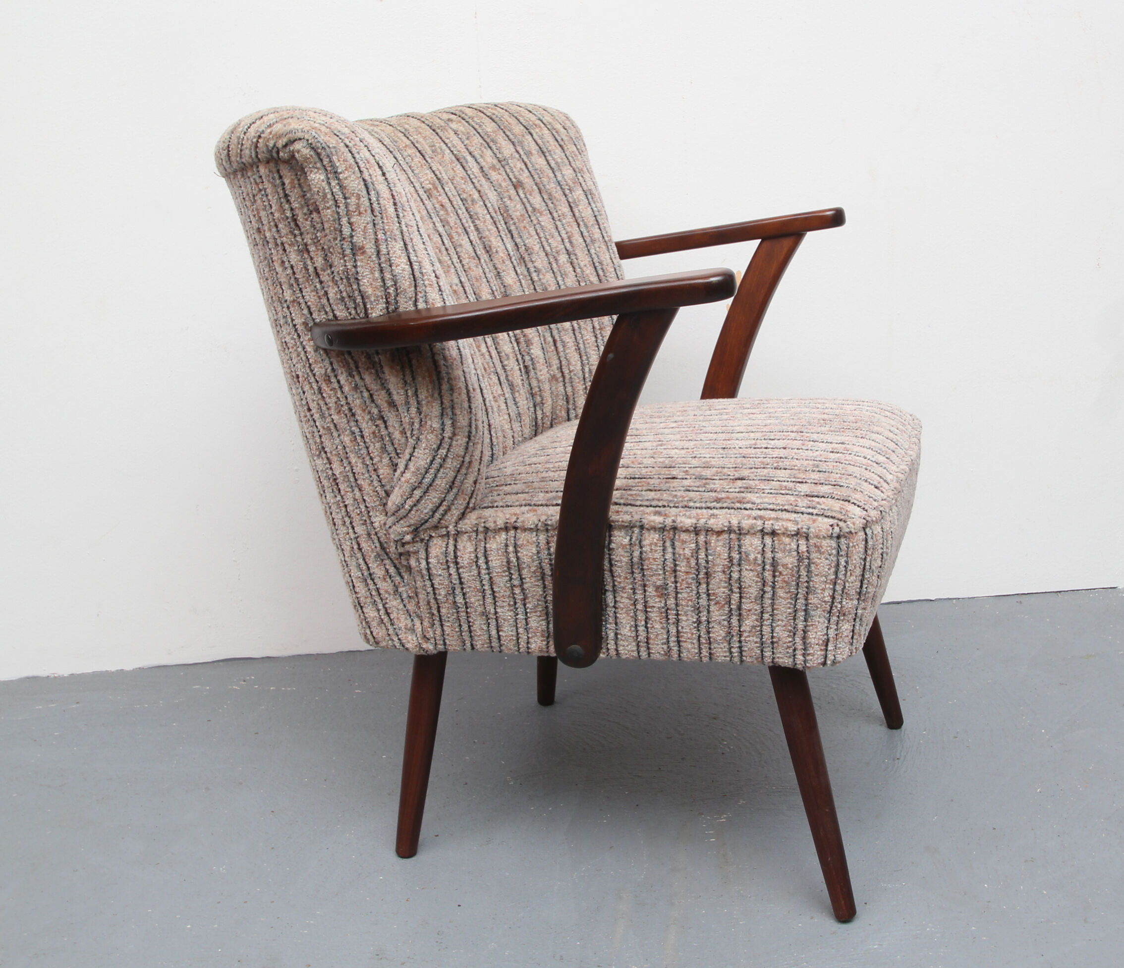 1950s cocktail armchair in grey-beige