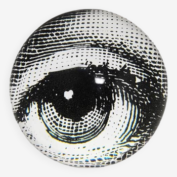 1970s Piero Fornasetti Astonishing Crystal Paperweight Sphere. Made in Italy