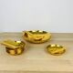 Cup and 8 Inalta France dessert cups in gold metal