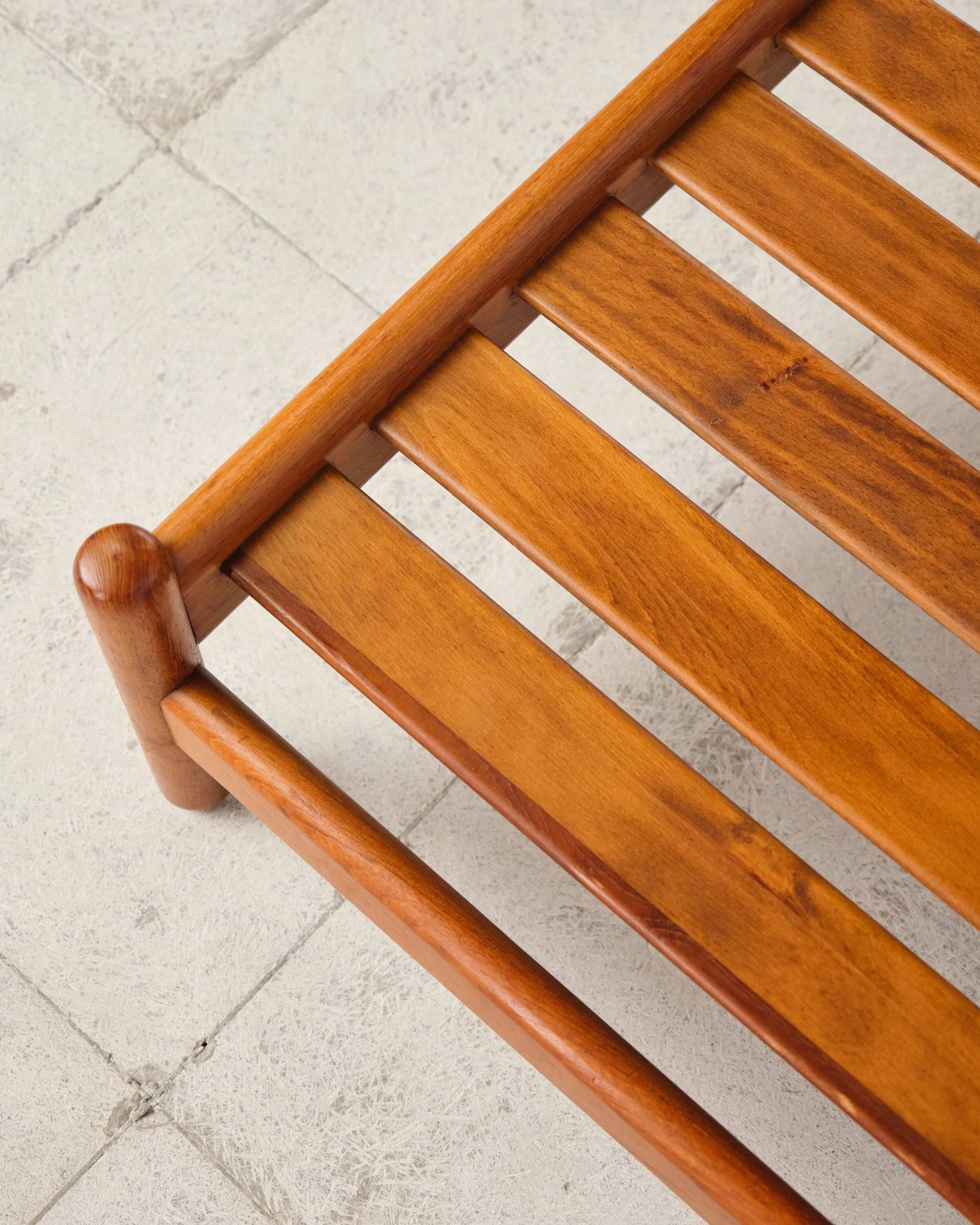 Teak daybed with boucle mattress, Denmark, 1960s