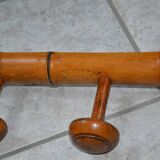 Antique turned wood coat rack imitation bamboo