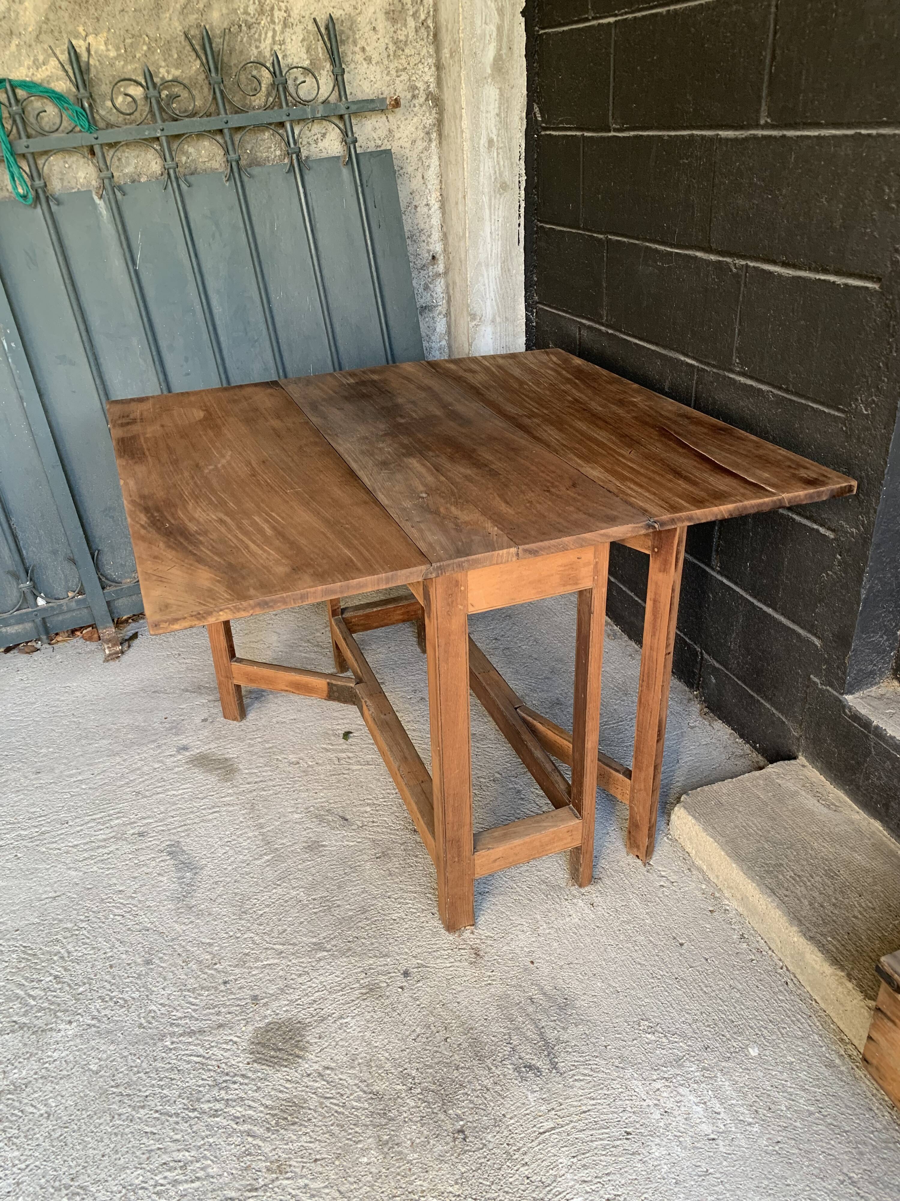 Solid wood table or console.