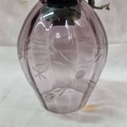 Suspension vintage verre mauve