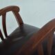 Fauteuil en bois et cuir