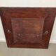 Big faux bamboo and leather mirror