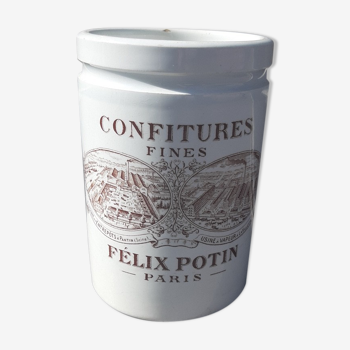 Félix Potin earthenware pot