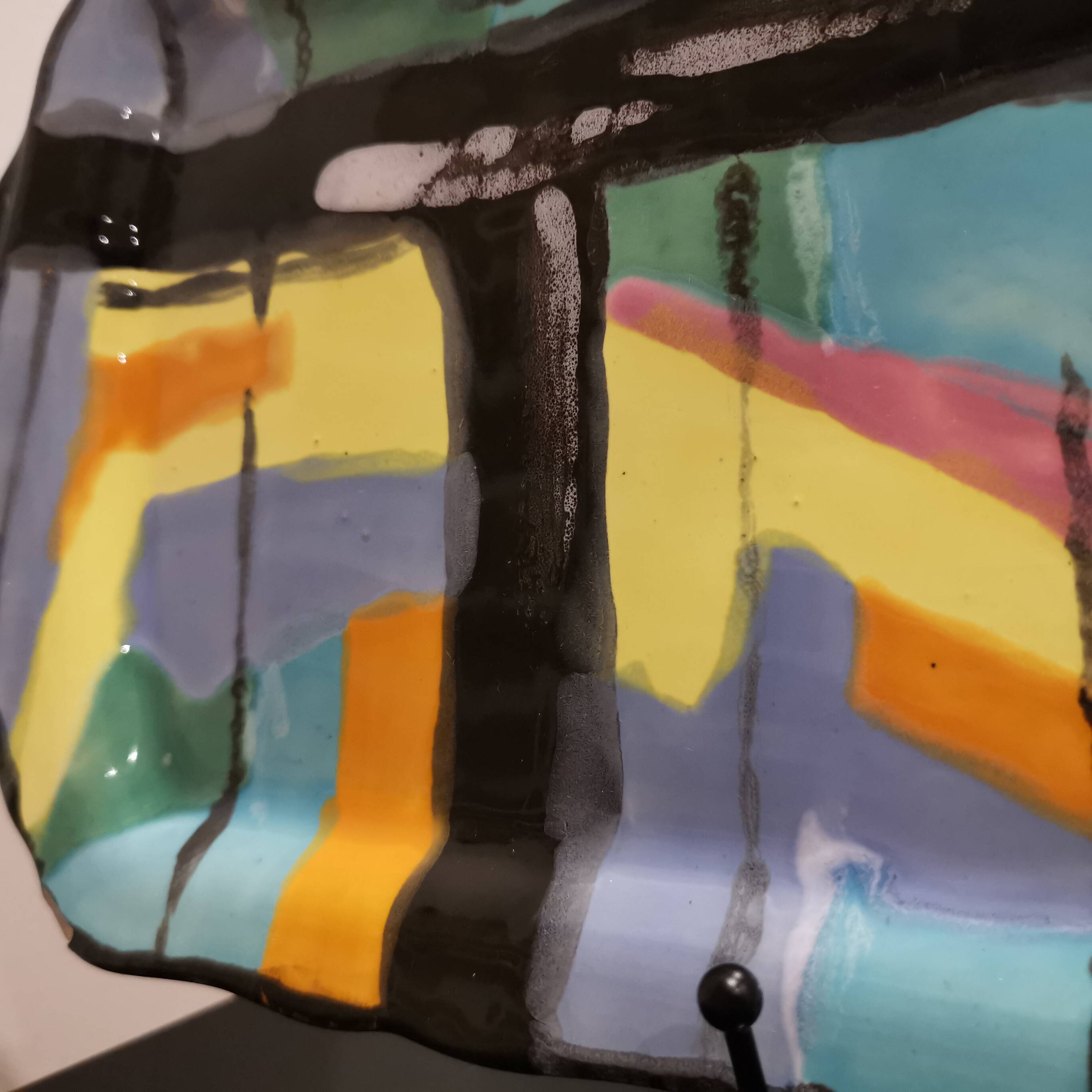 Rectangular art deco dish Longwy Pigalle 1960