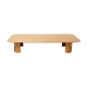 Very large coffee table maple brass Giovanni Offredi Saporiti 1980