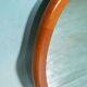 XL oval mirror vintage Danish design in teak by Christensen Silkeborg