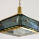 Mid-century Malmö Metallvarufabrik pendant light brass and glass