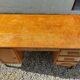 schoolmaster's desk, wood and metal, with drawers and cupboard