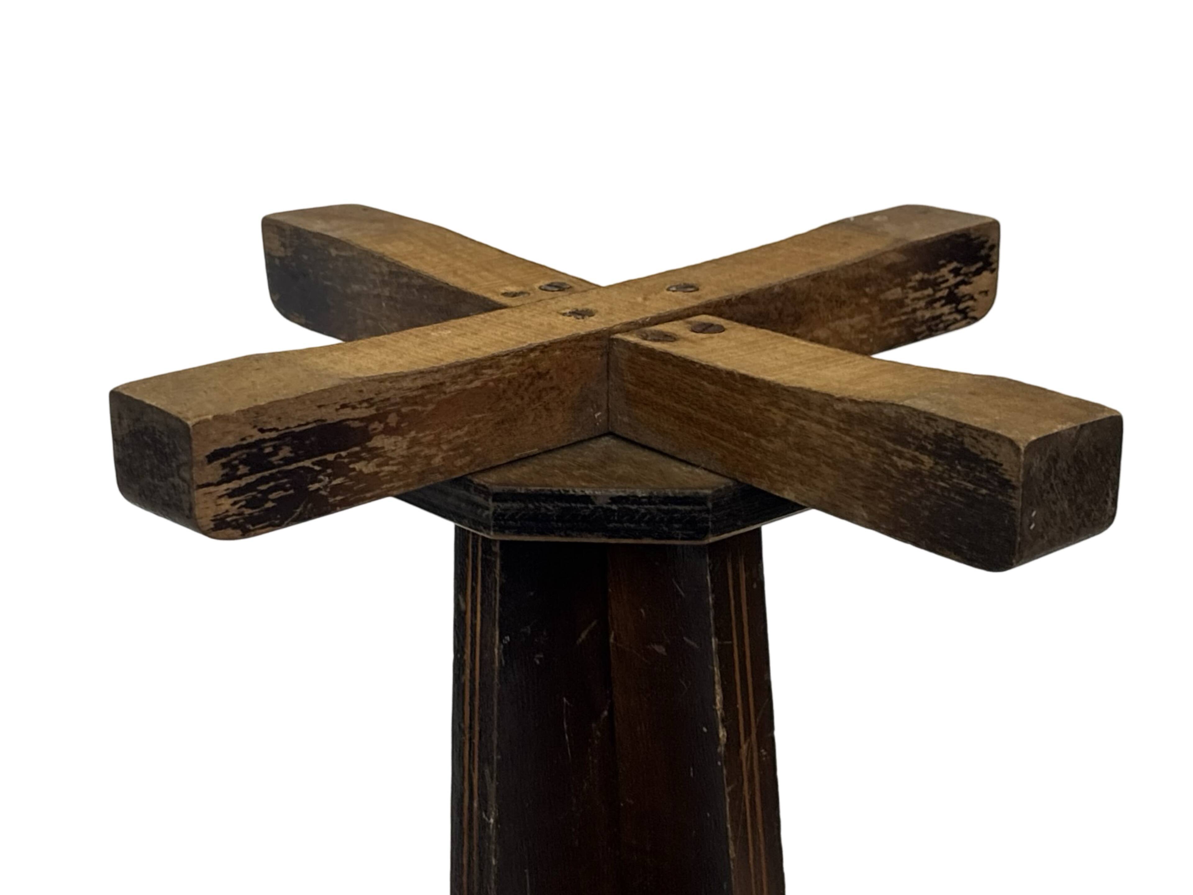 Art Deco side table plant table set of two design oak