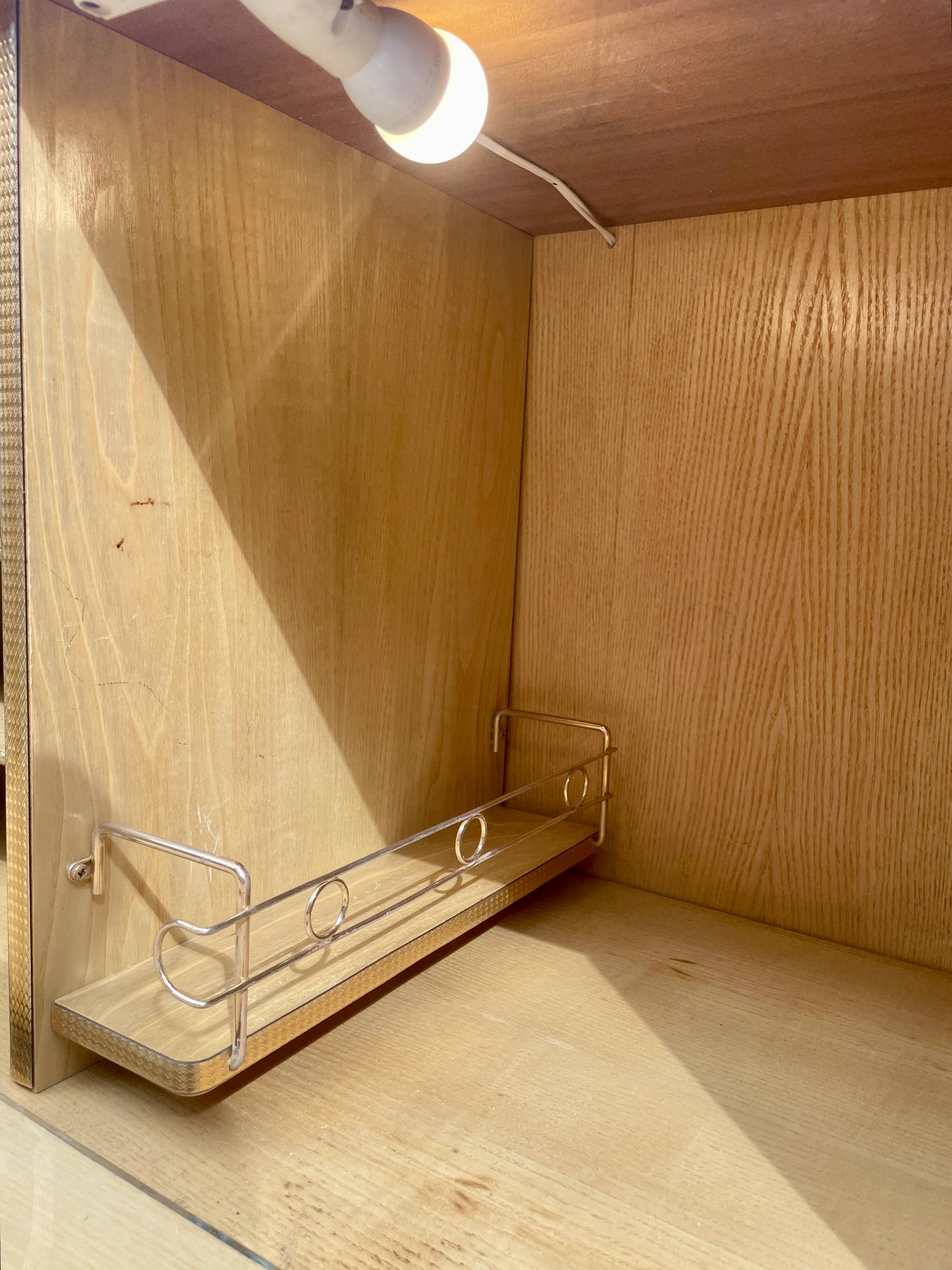 Bar cabinet on wheels