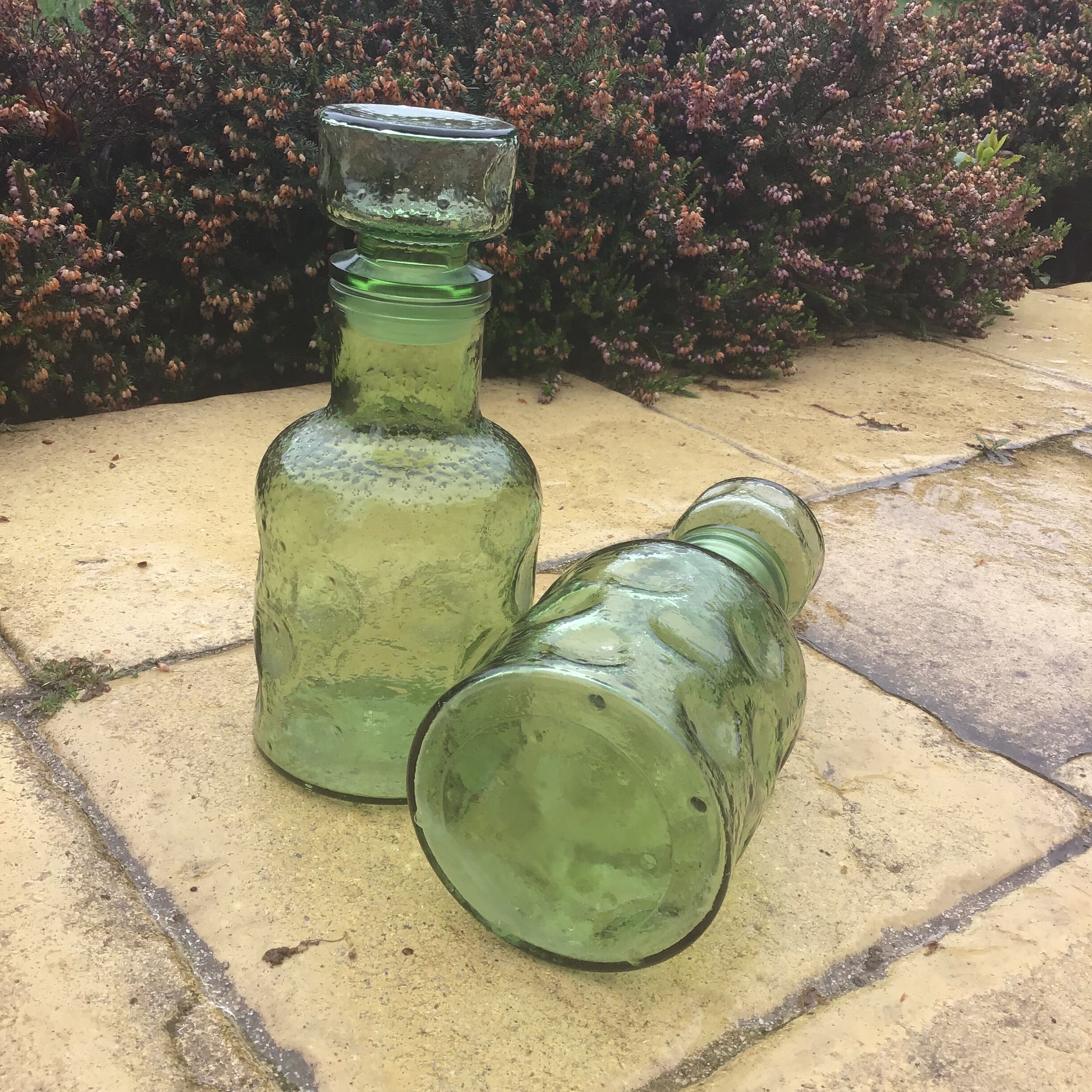 Pair of vintage Italian bottles