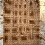 Wicker chaise longue