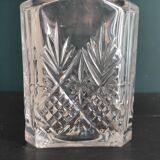 Vintage French cut glass whiskey bottle, cristal D'Arques