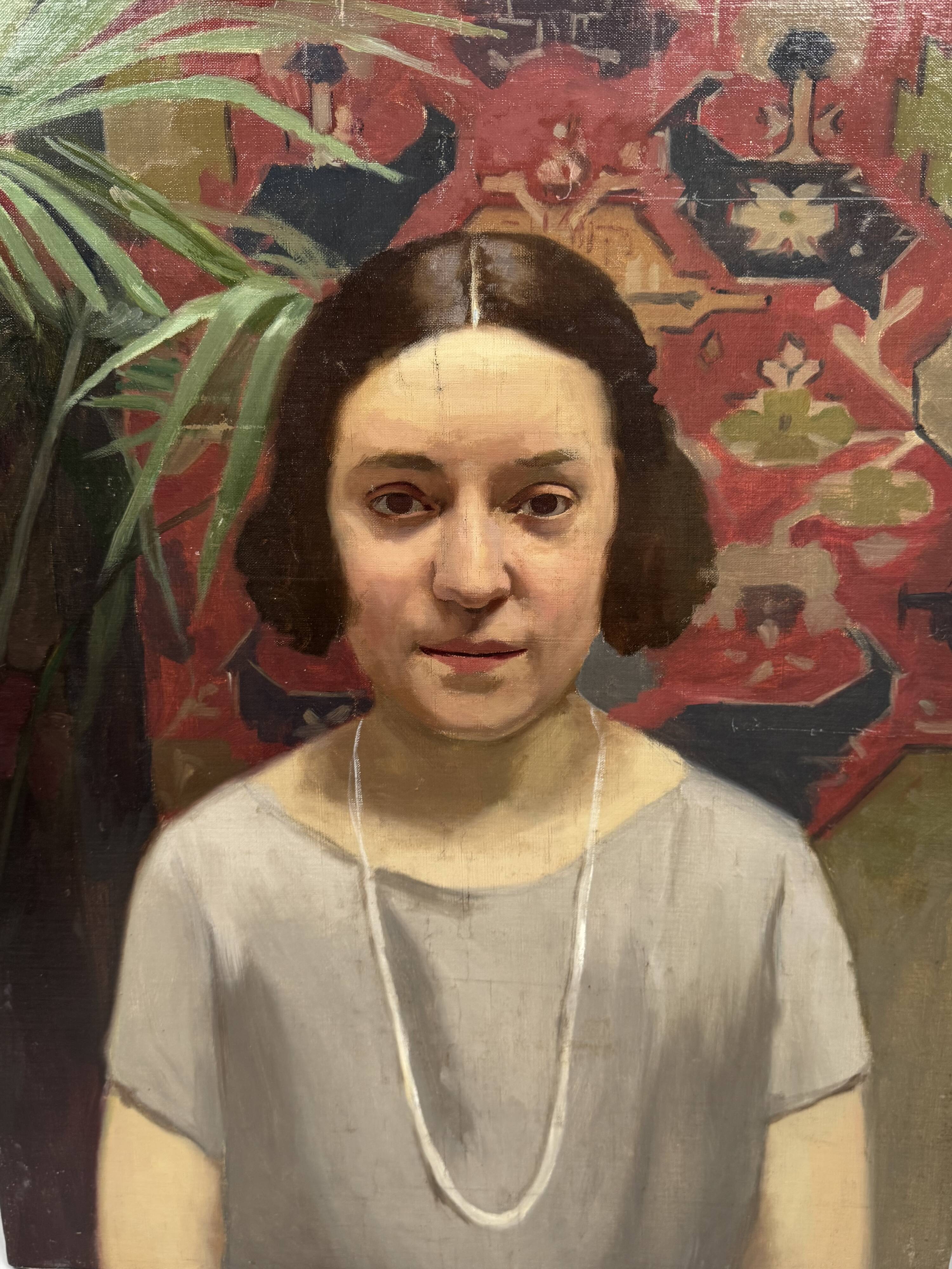 Portrait of a young woman from the 1930s.