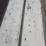 Banc ancien d'école blanc patine ancienne