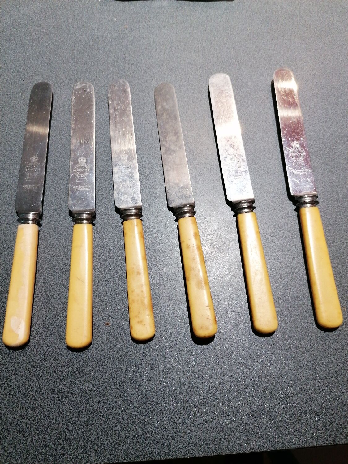 Antique Sheffield English cheese knives