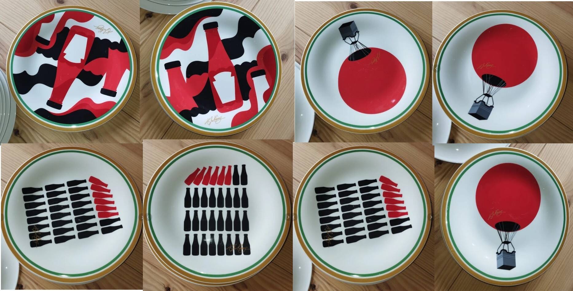 Set of 8 Villeroy & Boch x Heinz plates – Limited editions – Ø 27 cm