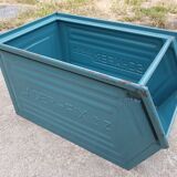 Former large schaefer tray in blue metal lagoon