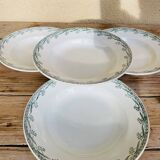 Set of 4 MDL & Hamage ironstone soup plates