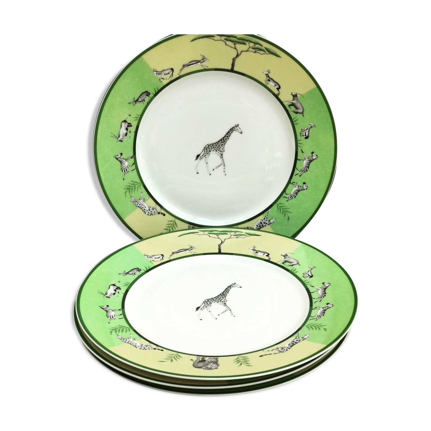 Hermes Africa green plates
