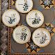 Set of 5 decorative plates Gien by Hughette Sainson