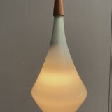 Suspension Holmegaard en verre gris années 1960