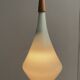 Holmegaard grey glass hanging lamp 1960s