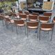 17 chrome metal bistro chairs from the 70s