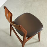 Teak dining chairs by Erik Buch Denmark 1960s