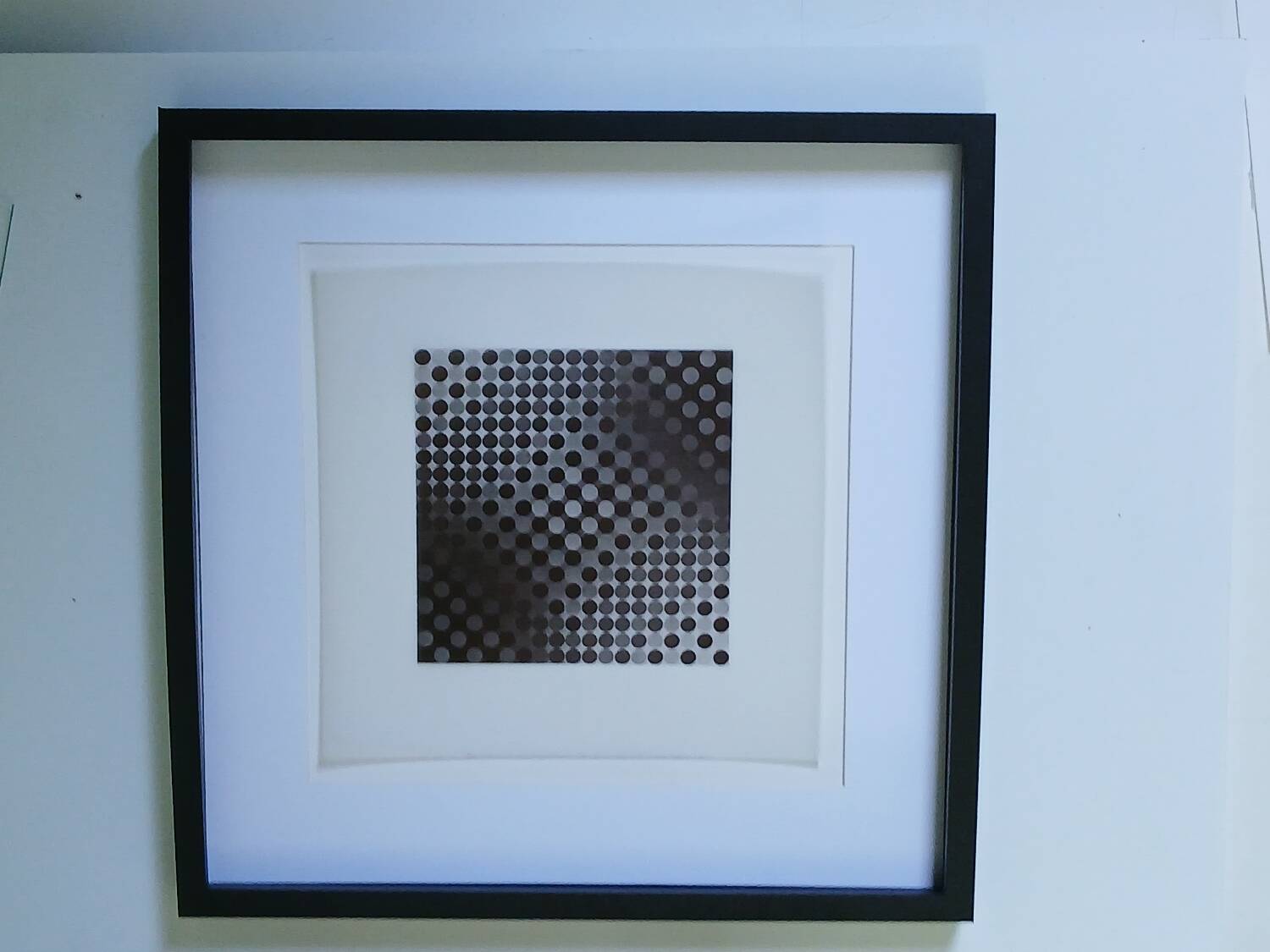 Tableau Vintage Art Optique - Victor Vasarely - Frame 40x40cm