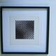 Tableau Vintage Art Optique - Victor Vasarely - Frame 40x40cm