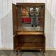 1950s English buffet bar in walnut and walnut burl.