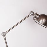 Metal desk lamp, Industrial style with two articulated arms by Jean-Louis Domecq for Jieldé.